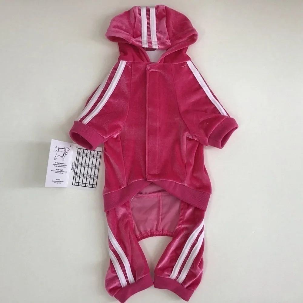 FABDOG HOT PINK Velour JOGGING OUTFIT Puppy/Dog   Size small NWT